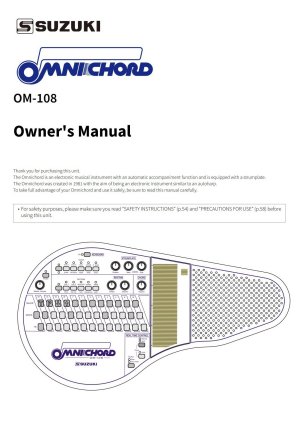 Omnichord OM-108 Owners Guide